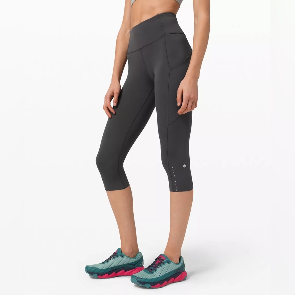 Lululemon Fast and Free High-Rise Crop 19" 7 Pocket Black Size 4